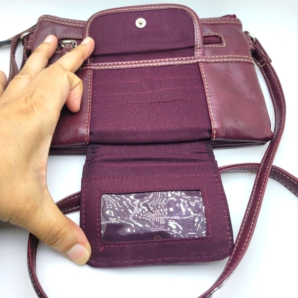 Burgundy Classic Crossbody Bag - Picture 3 of 8